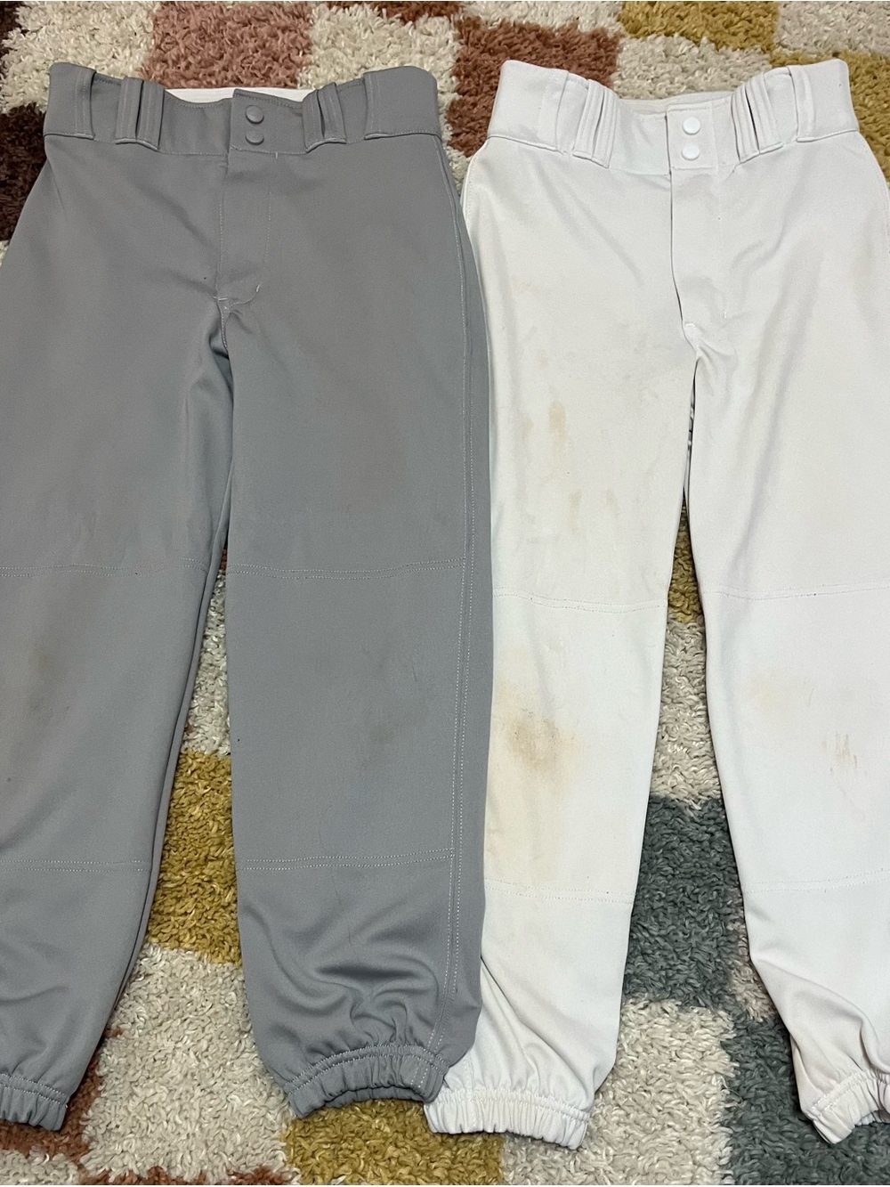 Champro Youth Large Kids' Athletic Baseball Pants - Gray & White